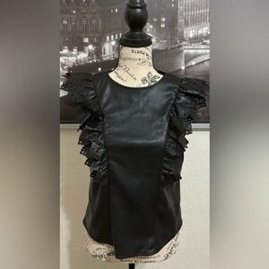 Marc New York Size Small Faux Leather Top NWT